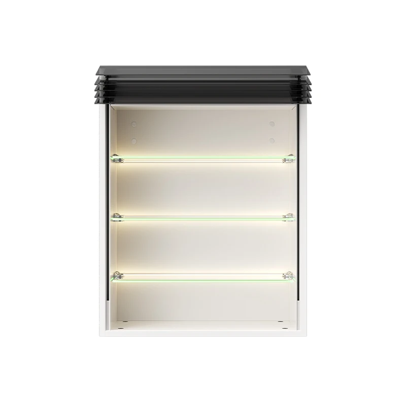 Modern electric glass lift cabinet with intelligent blinds and roller blinds for kitchen organization