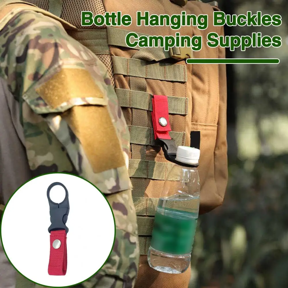 2Pcs Kettle Hanging Buckles Water Bottle Ring Holder Outdoor Camping Sports Water Bottle Holder Belt Backpack Hanger Hooks