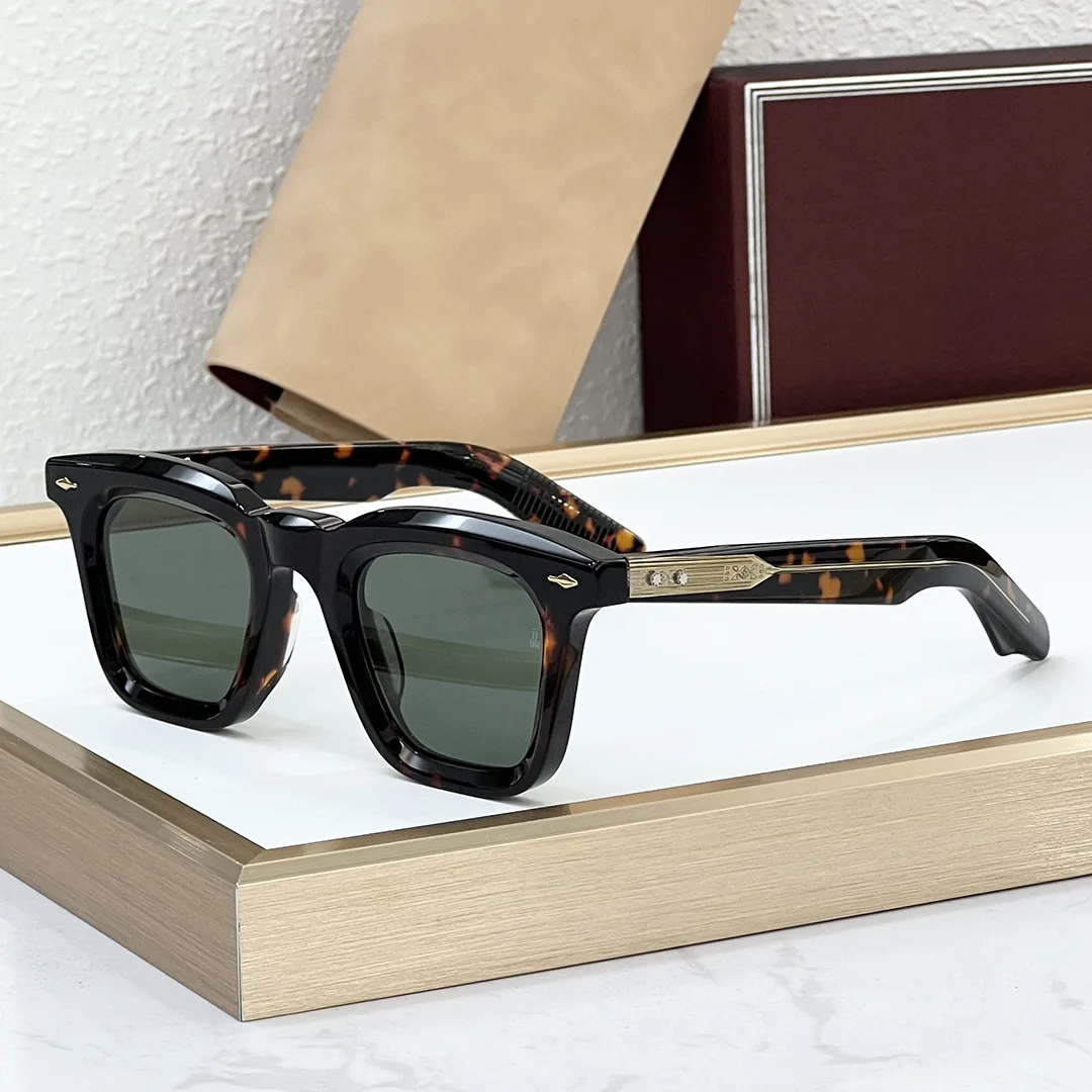

JMM Leclair Retro Cat Eye Sunglasses Handmade Thick Acetate Frame UV400 Unisex Vintage Designer Eyewear with Case