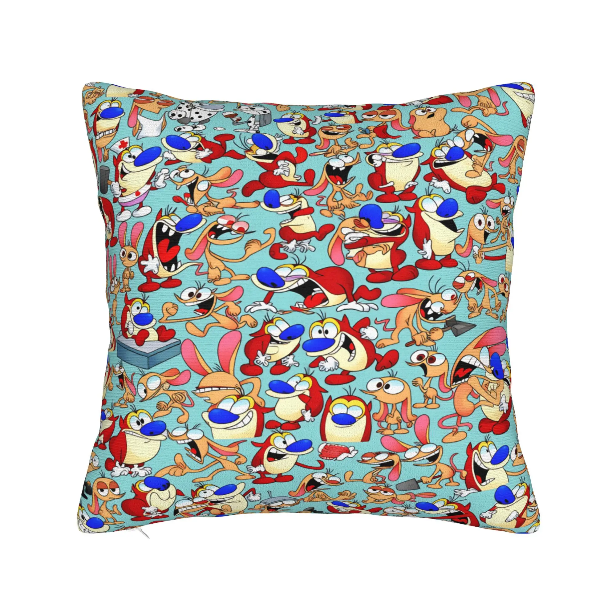 Pillow Cover R-Ren & S-Stimpy Show  Fashion Pillow Case For Sofa Home Decor Pillowcases