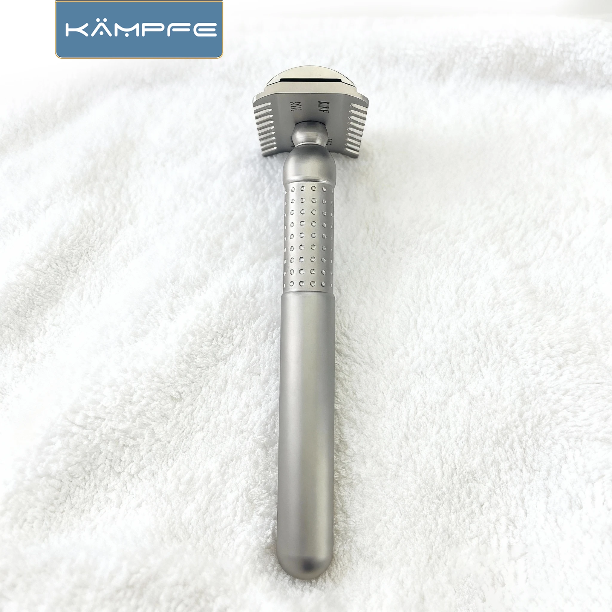 KAMPFE Premium 316L Stainless Steel Double Edge Safety Razor CNC Machined Men's Classic Wet Shaving Razor with 5 blades