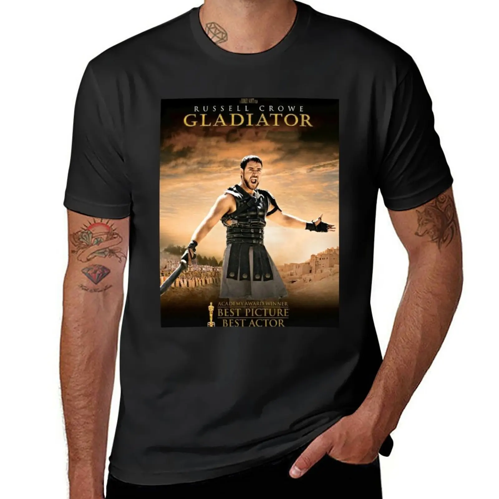 

New Gladiator Movie T-Shirt tops Tee shirt plain t shirts men