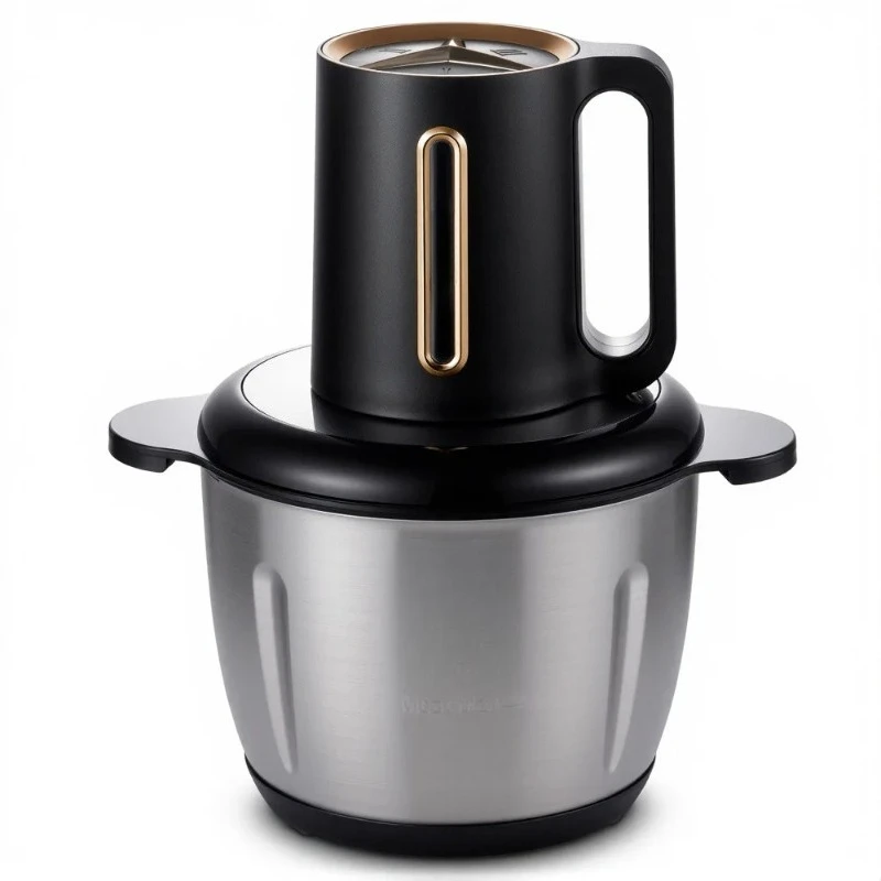 Electric Meat Grinder for Home Use, Small Multifunctional Food Processor, Stainless Steel