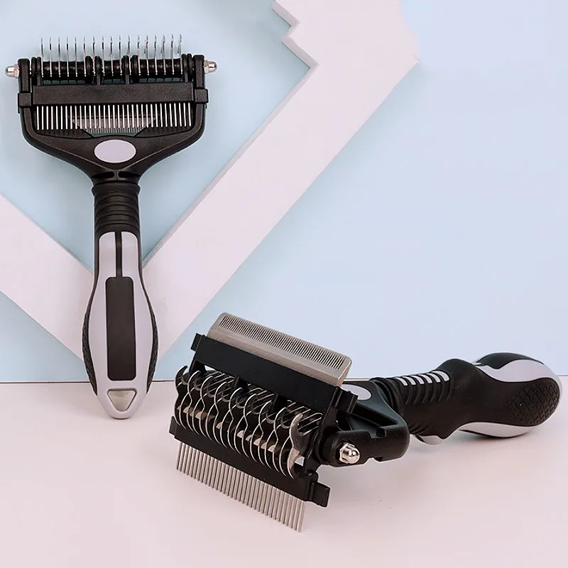 Dog Brush Knife Dog Comb Pet Hair Remover Three-in-one Knife Combs for Dogs Hair Knot Cleaning Massage Cat Brush Pet Accessories