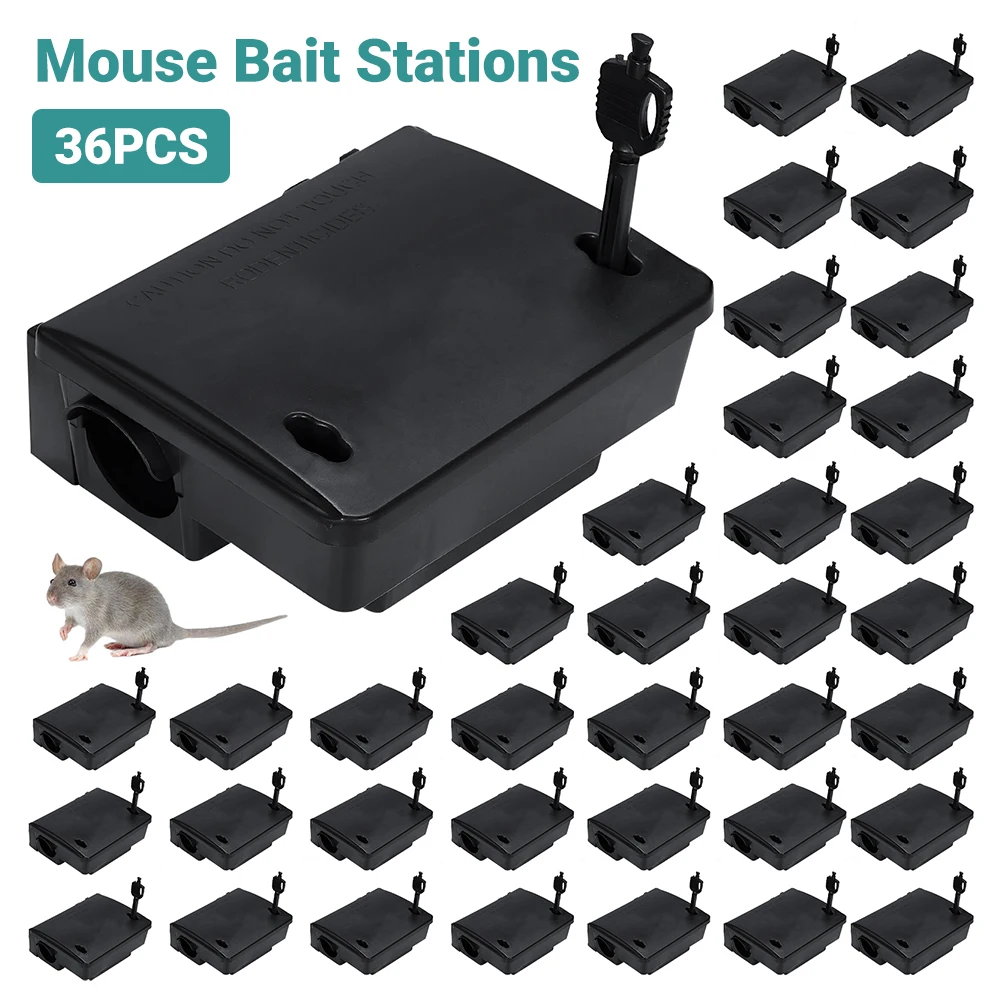 

36 упаковок многоразовых запираемых станций для приманки с ключом, безопасные для животных и детей