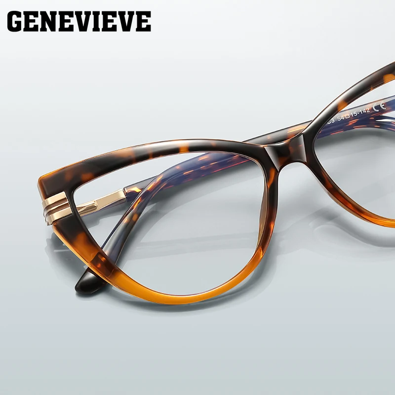 GENEVIEVE تصميم عين القطة المخصص للنساء نظارات قراءة فوتوكروميك مضادة للضوء الأزرق وصفة طبية مخصصة متاحة #2