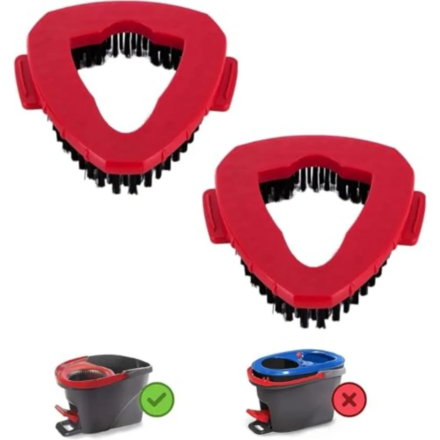 

Scrub Brush, 2 Pcs Spin Mop Scrub Brush Head Compatible for O Cedar EasyWring 1-Tank System, Hard Bristle Cleaning Brush for Ba
