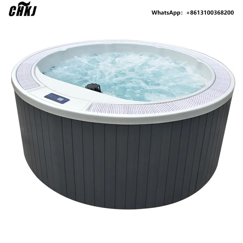 Bigeer BG-8811 2025 Modern Rectangular Square Design Acrylic Hydrotherapy Hot Tub Whirlpool Spa Balboa Control Villas 6 People