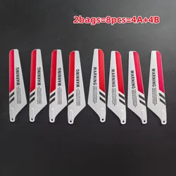 8pcs 3color options Main Blades Propellers Props 4A+4B Syma S107 S107G For R/C Mini Helicopter Rc Spare Parts
