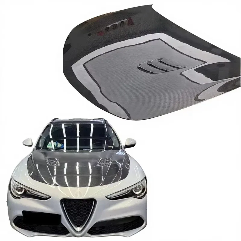 

High-quality Carbon Fiber Hood for Stelvio