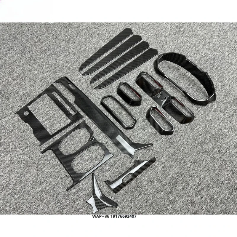 Dry Carbon Fiber Stick Cover Interiors Kit ( 14 Piece) for Lambo URUS 2018-2019 Carbon Interior Cover Kits Car Body Parts