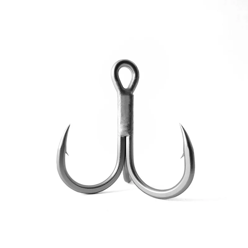 Ultra Anti-rust Strong Saltwater Treble Hooks Round Bend Needle Point Forged Treble Fishhook