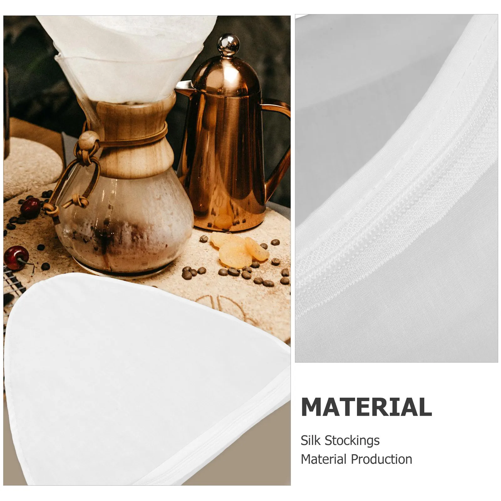 

5Pcs Milk Tea Filter Bags Reusable Mesh Strainer Bags Detachable Fine Mesh Filter for Coffee Honey Juice Brewing Kitchen Use