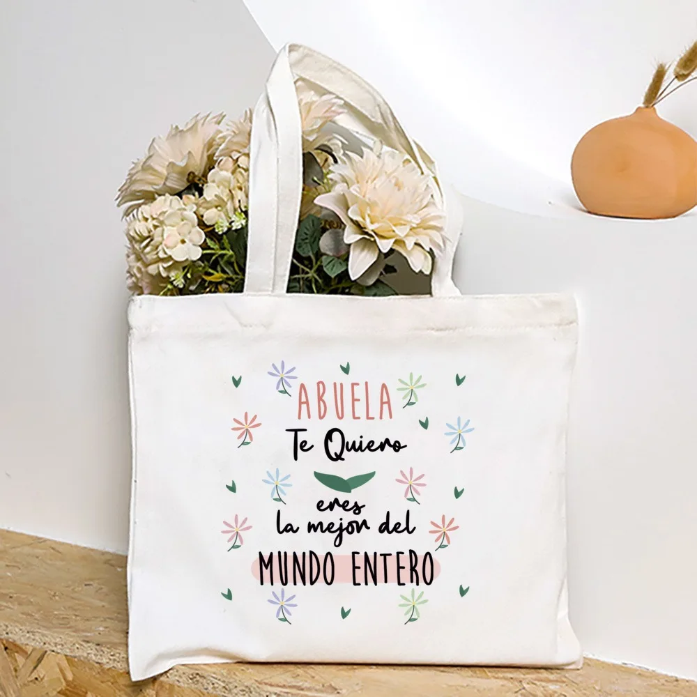 Ti amo sei il meglio del mondo Borsa tote casual in tela da donna Borsa da pendolare alla moda Regalo per la mamma Nonna Nonno