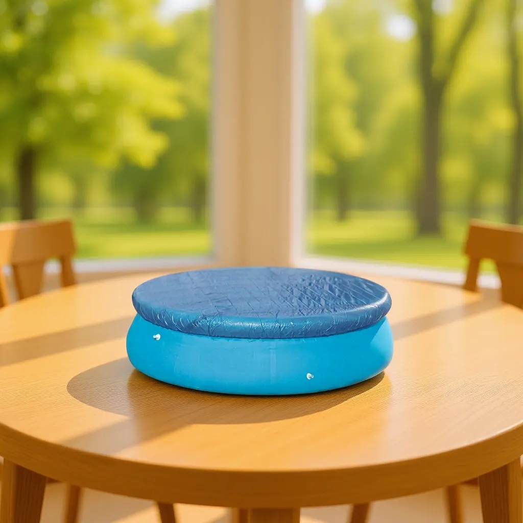 

210Cm Round Pool Cover Heavy Duty Waterproof Dustproof Rain Protector for Inflatable Frame Pools Outdoor Swimming Pool Cover