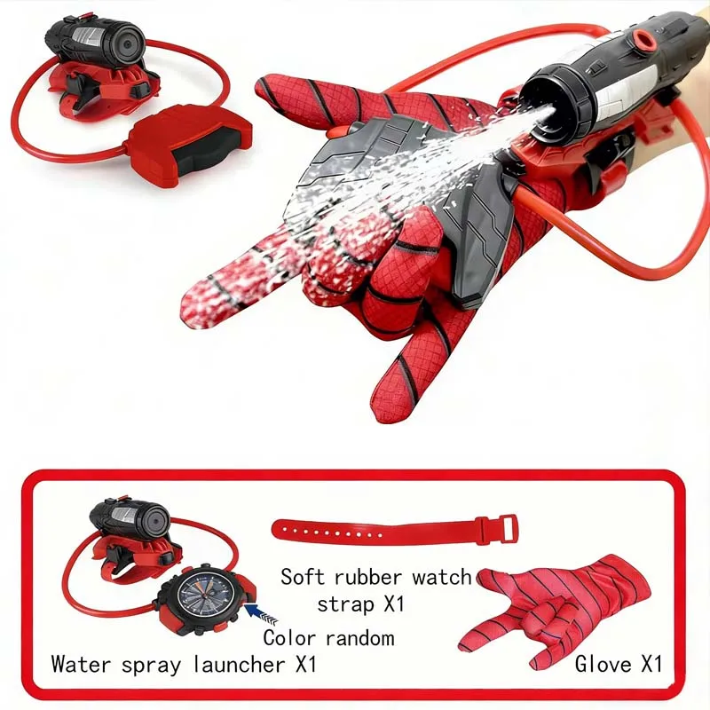 Herren Spinnennetz-Spritzhandschuhe Superhelden-Wassersprühspielzeug mit Handschuh-Handgelenk-Wassersprüher für Erwachsene – Detail 3