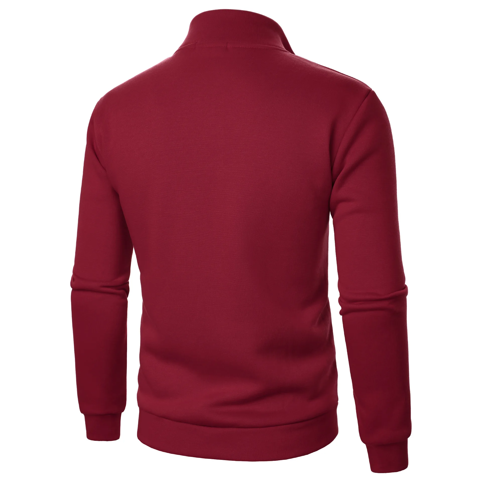 Frühling und Herbst Neuer Lässiger Hoodie mit Halbem Reißverschluss und Stehkragen, Trendiger Einfacher und Lockerer Oversize-Fleece-Hoodie für Herren – Detail 12