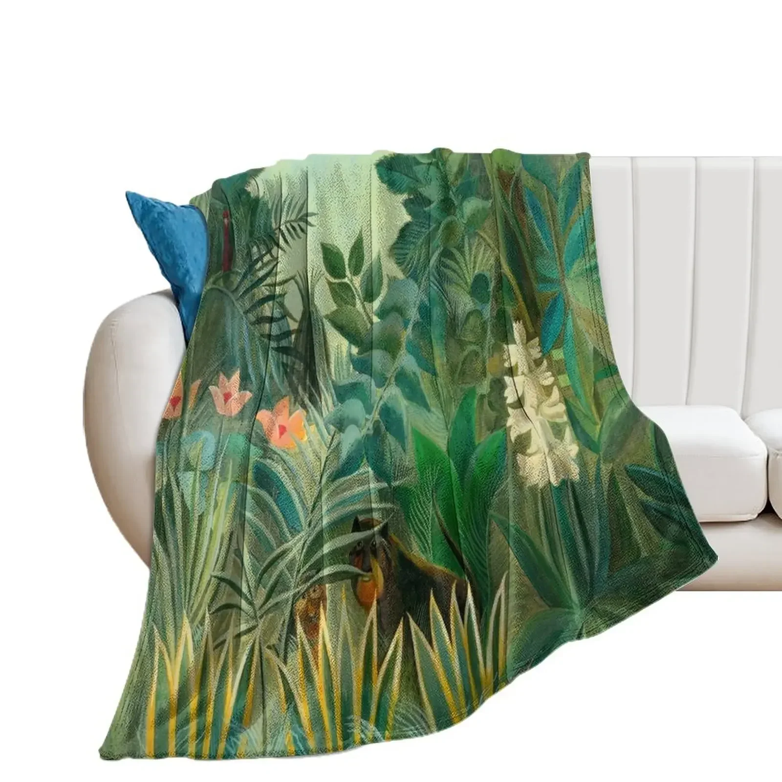 The Equatorial Jungle - Henri Rousseau Throw Blanket Single For Baby decorative cosplay anime Blankets