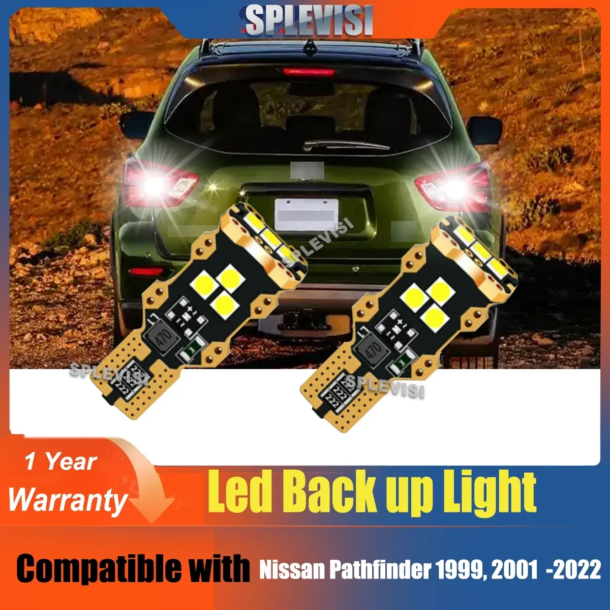 6000K White Back Up Light Bulbs For Nissan Pathfinder 1999 2001 2002 2003 2004 2005 2006 2007 2008 2009 2010 2011 2012 -2022