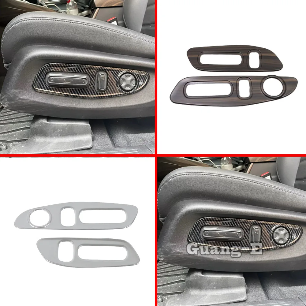 For Honda CRV CR-V 2023 2024 ABS Plastic/Stainless Steel Car Seat Adjustment Panel Cover Trim Frame Button Interior Accessories