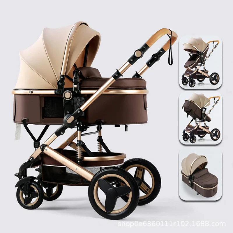 Beilike baby stroller can sit or lie down, lightweight, two-way high landscape folding, shock-absorbing, newborn baby stroller