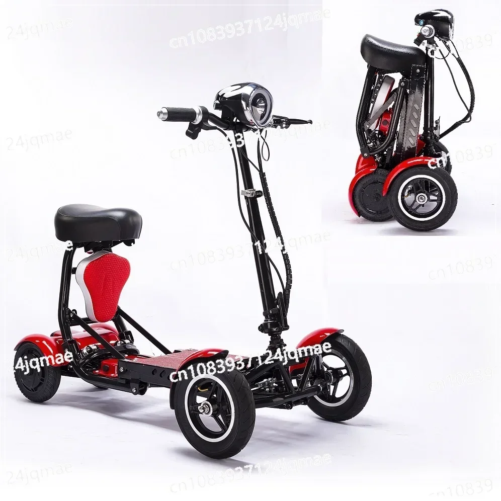 Disabled 4 Wheel Dual Motor Electric Folding Mobility Scooter Elderly Adult Handicap Mobility Electric Scooter