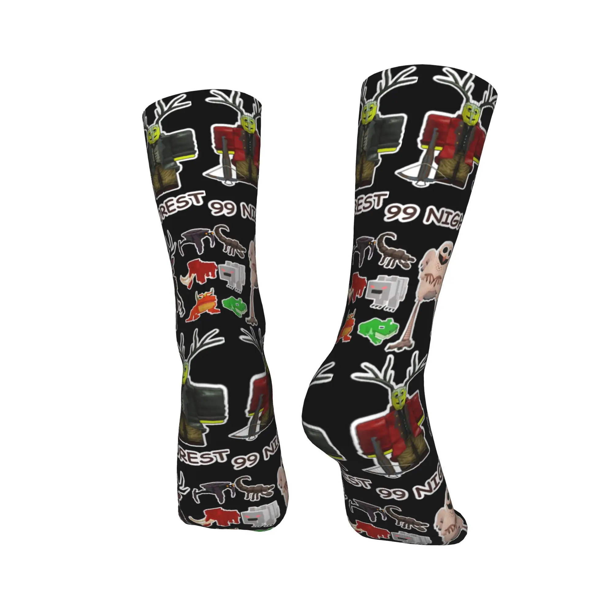 유니섹스 남성 양말 숲 속의 99 밤 할로윈 스타킹 미끄럼 방지 품질 양말 가을 재미있는 프린트 사이클링 양말