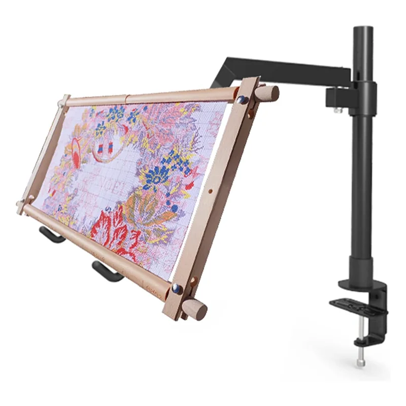 

AF89-Metal Needlework Frame Stand Adjustable Rotating Embroidery Stand Embroidery Frame Stand For Needle Points