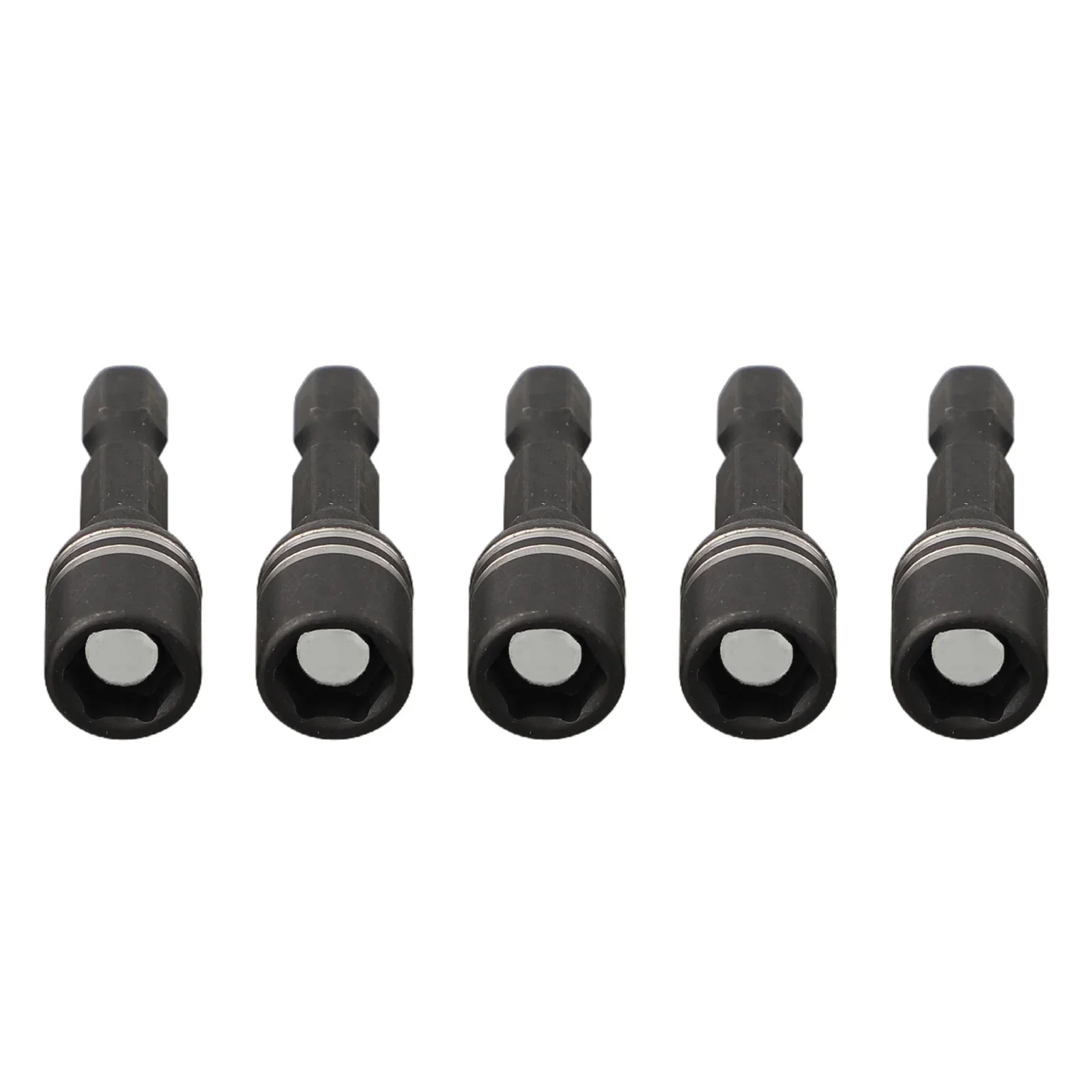 5pcs 8*45mm Magnetic Nuts Screwdriver Socket Wrench Bit Hex Shank Driver Adapter Hand Drill Air Screwdriver Sockets Hand Tools