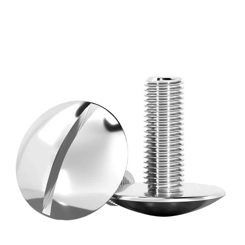 M2-M8 304 Stainless Steel GB947 Slotted Extra Large Truss Head Screws / Oversize Mushroom Head Bolts A2-70