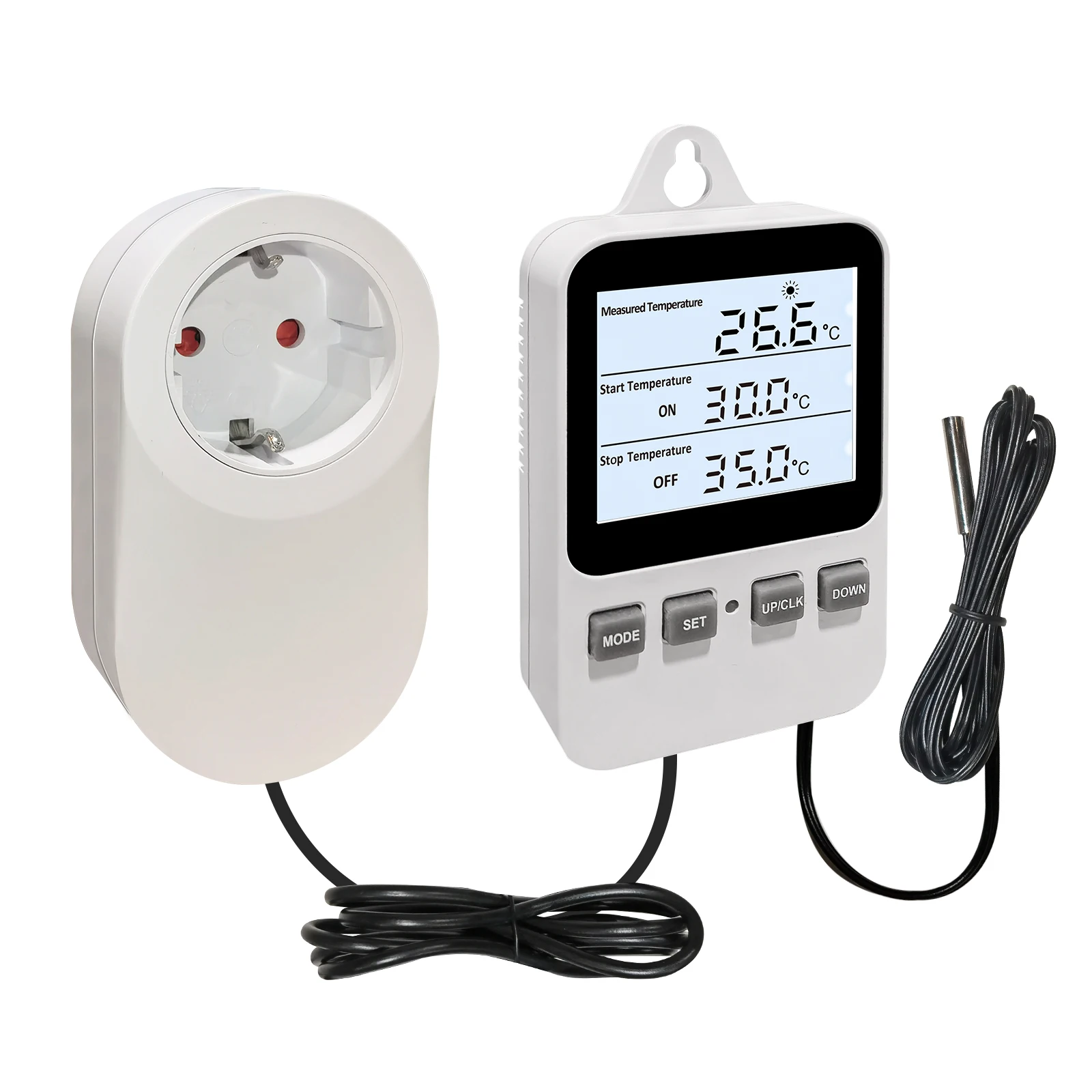 EU/US Thermostat Timer Socket Digital Temperature Controller Socket Outlet With Backlight Sensor Probe Heating Cooling