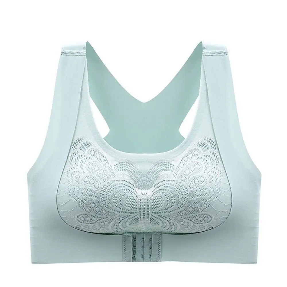 Cup Sling Top Crop Top Breast Pad Camisoles For Girl No Steel Ring Gathered Bra Seamless Push Up Bra Tank Top Front Closure Bra