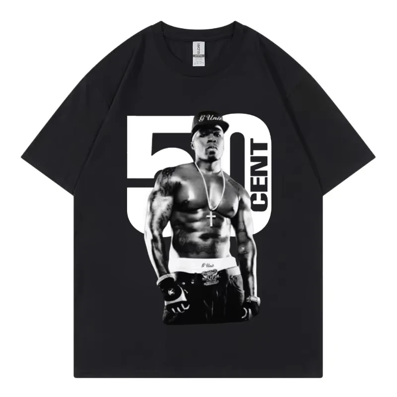 

Rapper 50 Cent Graphic T Shirts Male Fashion Hip Hop Vintage Short Sleeve T-shirt Women Summer 100% Cotton Oversized T-shirts