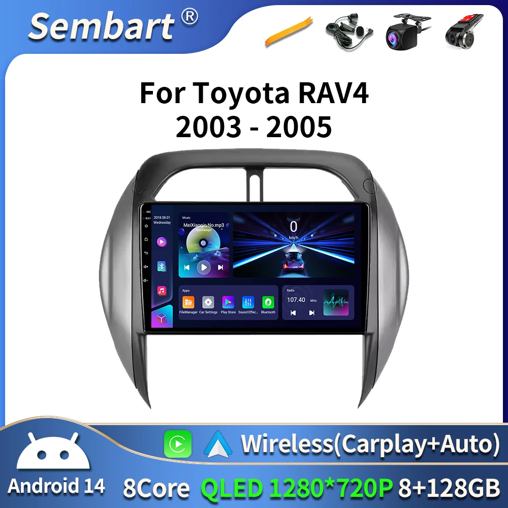 

Android 16 Auto Radio For Toyota RAV4 RAV 4 2003 2004 2005 DSP Carplay GPS Navigation Multimedia Video Player Stereo 2din DVD