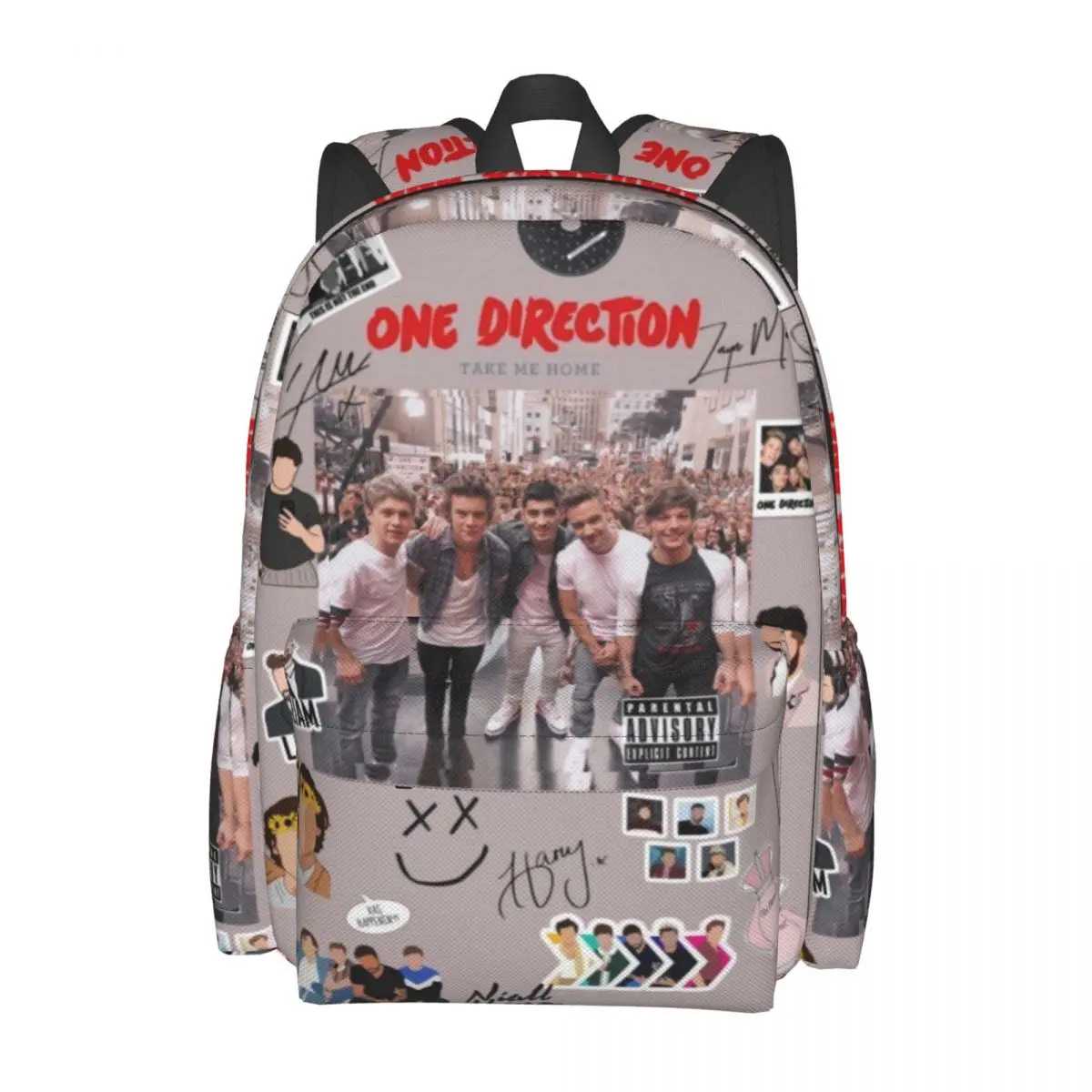 One-Directions Student School Bookbag Canvas Daypack Elementary High College Travel Bags 17in