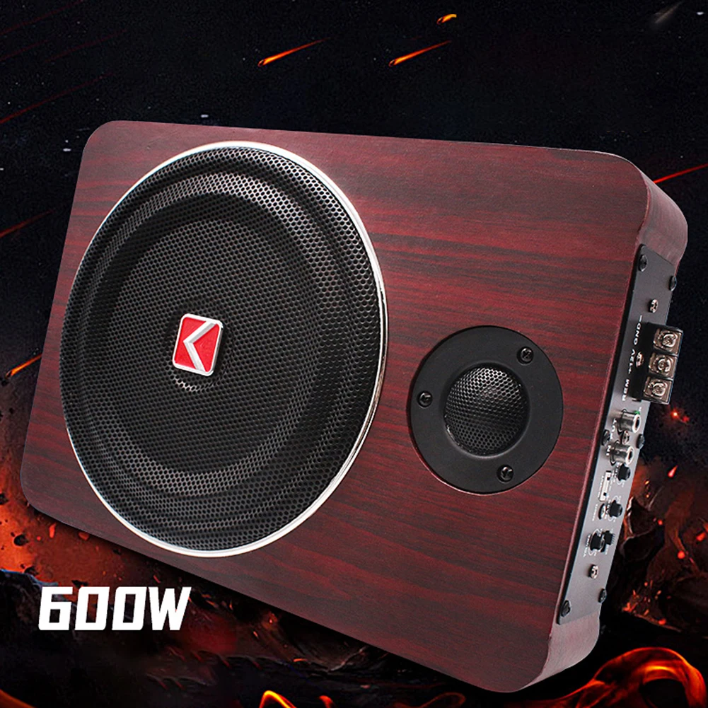 

12V 600W Car Audio Slim Sub Woofer Under-Seat Bass Speaker Audio Processor Body Kit Ultra-Thin Stereo Speaker Amplifier