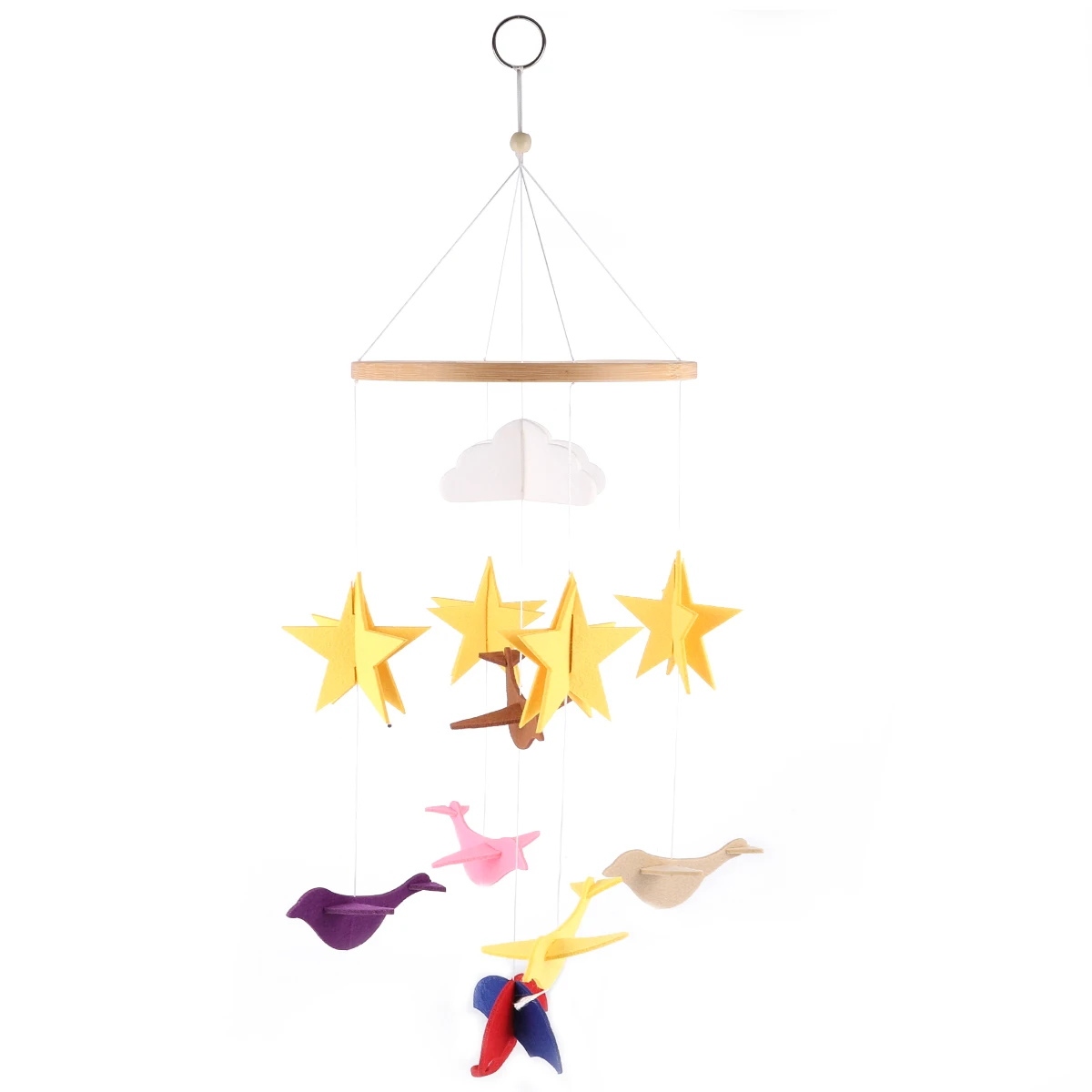 1pc Premium Ciondolo appeso Durevole 3D Carillon di vento Fascino Feltro Ornamento Decorazione della parete della camera dei bambini Leggero portatile Regalo per bambini