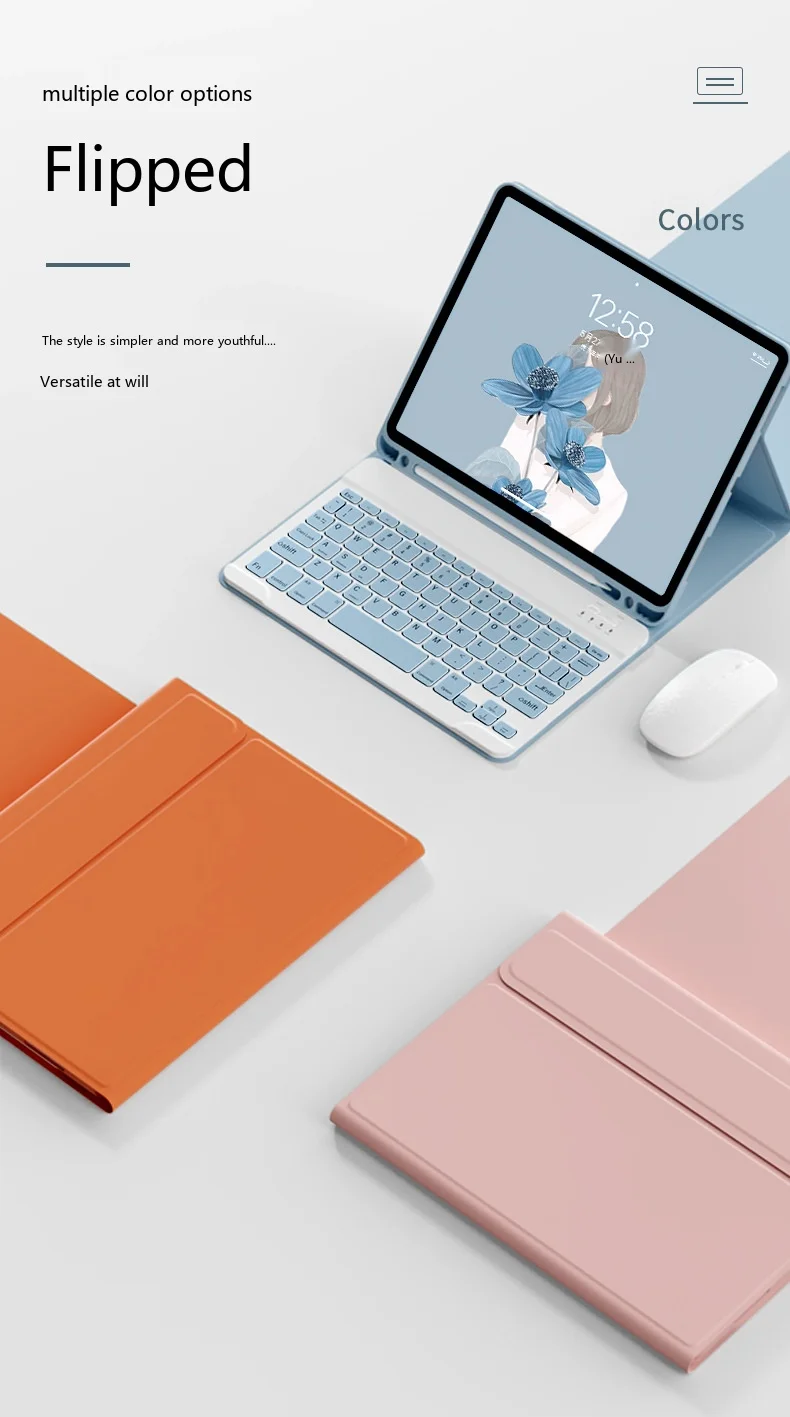 iPad-Tastaturhülle mit Bluetooth-Tastatur und Maus, kabellose Folio-Hülle für 10,9, 11 und 12,9 Zoll – Detail 5
