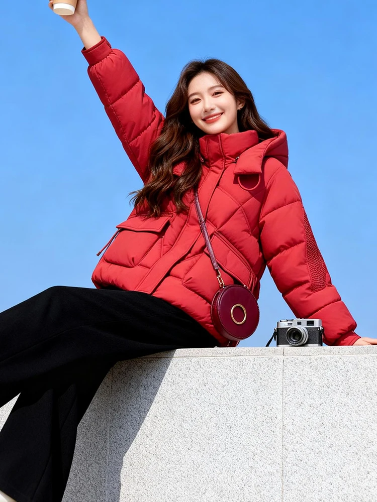 

Корейское свободное пальто для поездок на работу, теплое и мягкое тюре, женское хлопковое пальто, длинная верхняя одежда для похудения на подкладке све Fce