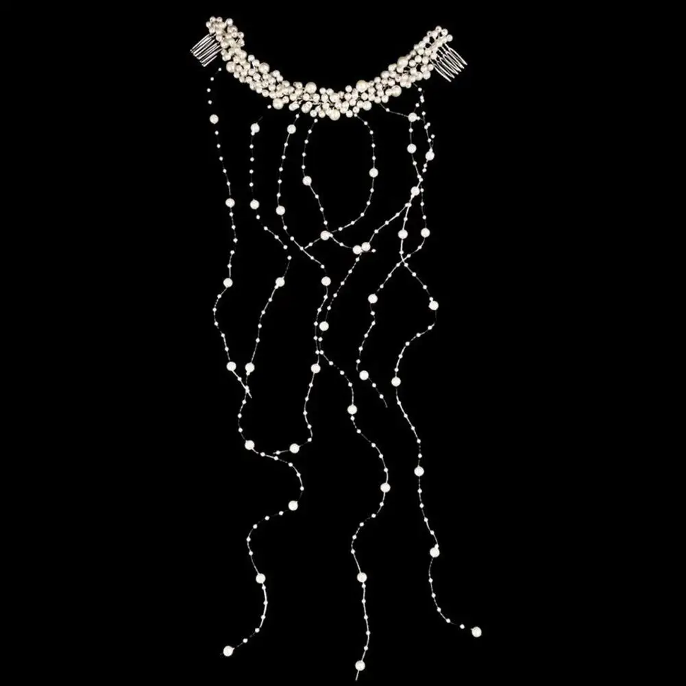 

Hair Accessory with Imitation Pearls Elegant Wedding Hair Comb Set with Faux Pearl Rhinestone Flower for Women for Updos