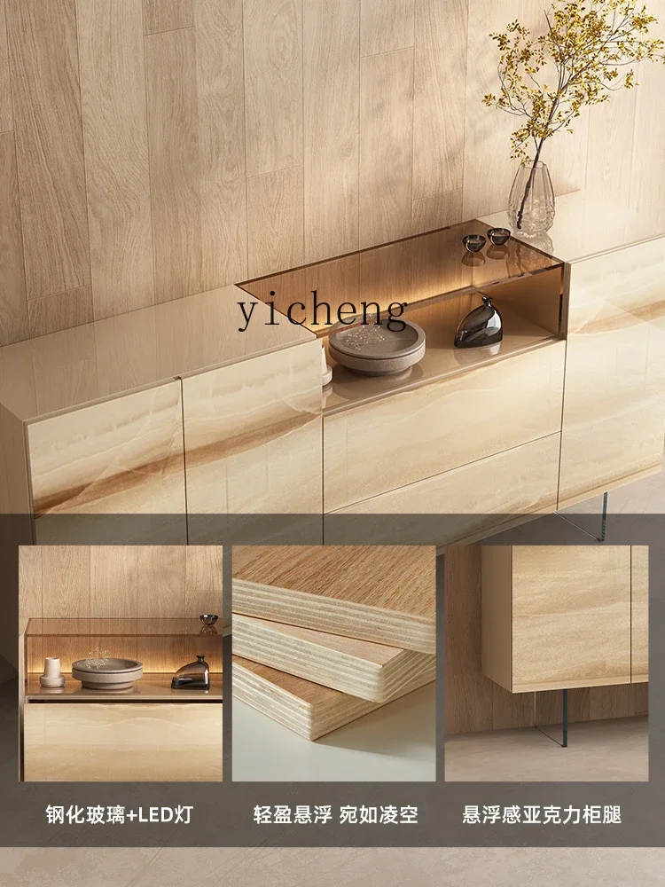 light luxury high-end entrance cabinet modern simple acrylic dining side cabinet living room wall storage decorative cabinet