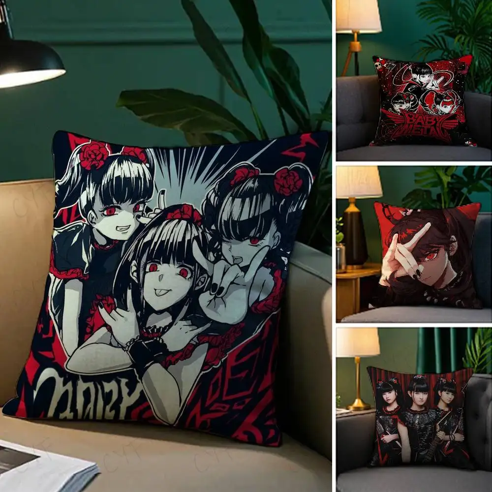 

Hot Rock B-Babymetal Pillow Case Custom Printed Brushed Fleece Pillow, Baby Skin-Touch, Eco-Friendly Dye-Sublimation Cushion for