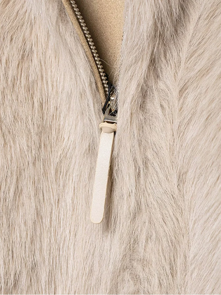 2025 Woman Autumn Winter Faux Fur Coat Plush Fluffy New in Outerwears Chic Solid Color Soft Warm Street Zipper Fur Jacket