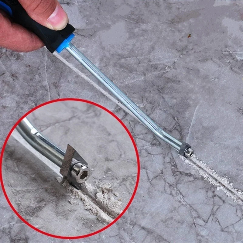 Herramienta profesional de removedor de lechada de azulejos de cerámica, limpiador de huecos de azulejos de acero, broca para costura de pared y suelo, limpieza de construcción de cemento