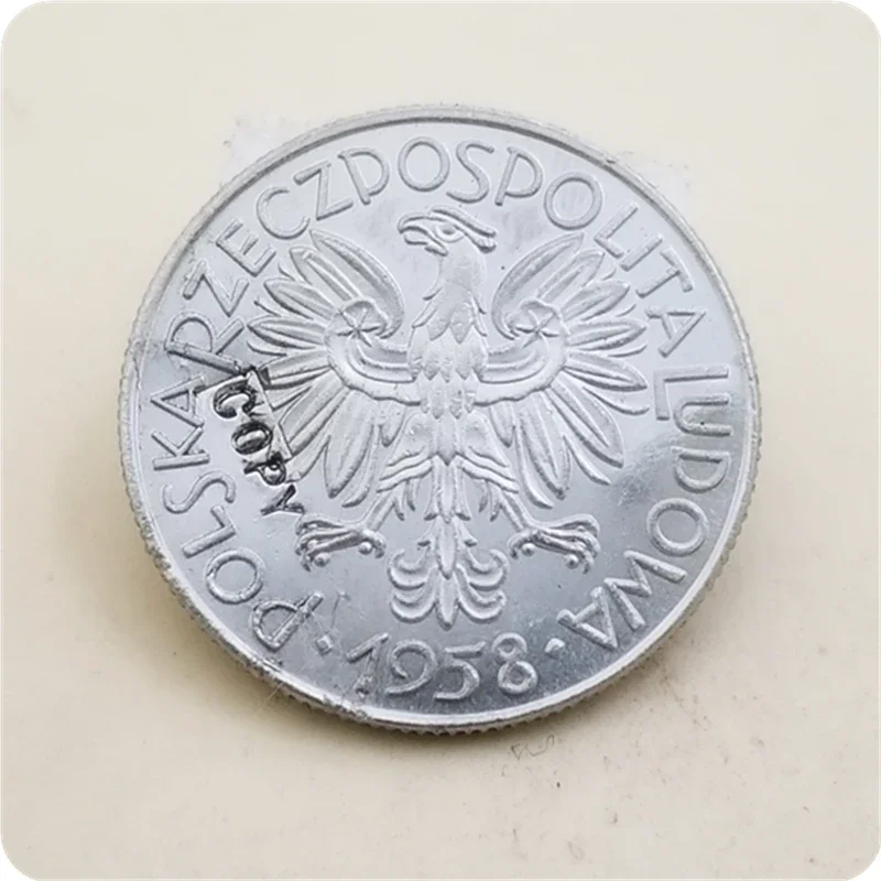 COPY 1958 Poland 1 Zloty Pattern copy coins commemorative coins-replica coins medal coins collectibles badge