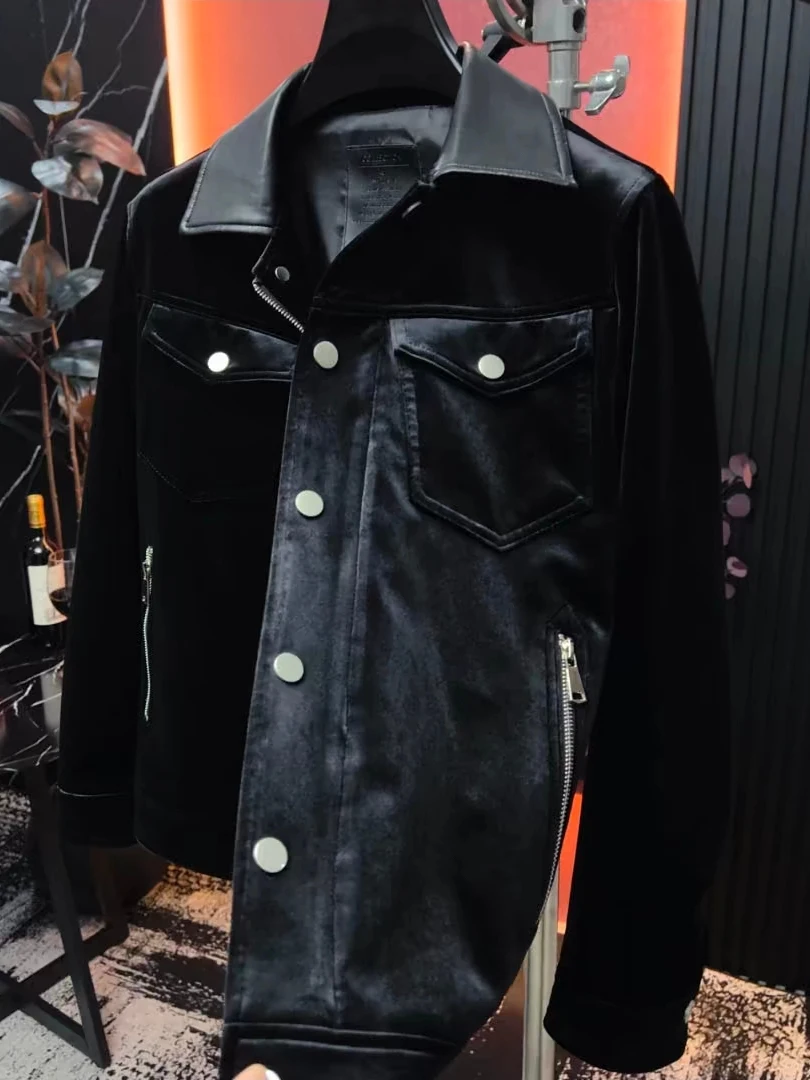 

Удобная и модная мужская повседневная куртка с воротником, верхняя одежда для весенне-осеннего сезона, высококачественная, универсальная, делового стиля