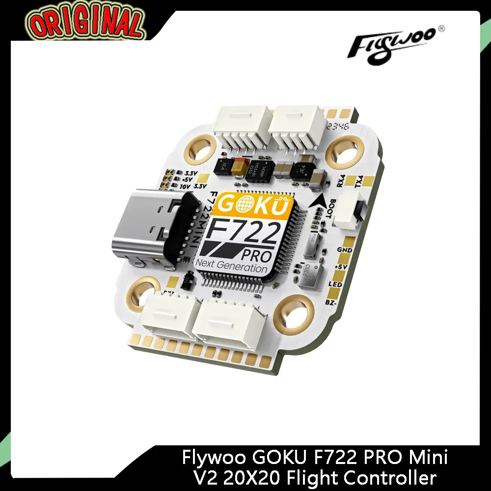 

Контроллер полета Flywoo GOKU F722 Pro Mini V2 20x20 — Plug-and-Play для O4/O4 Pro FPV