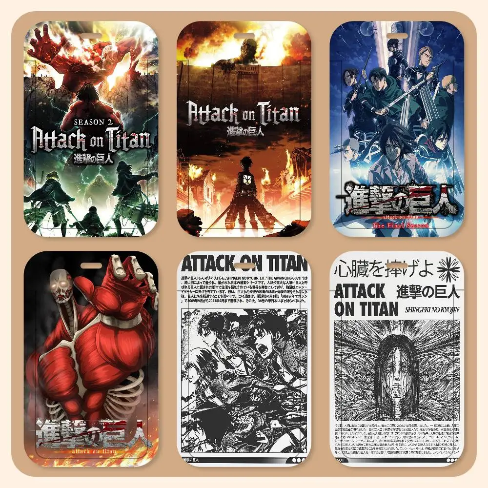 Anime A-Attack On Titans Lanyard Card Holders Student ID Card Holders Neckband Card Holders Access Control Accessories Gifts