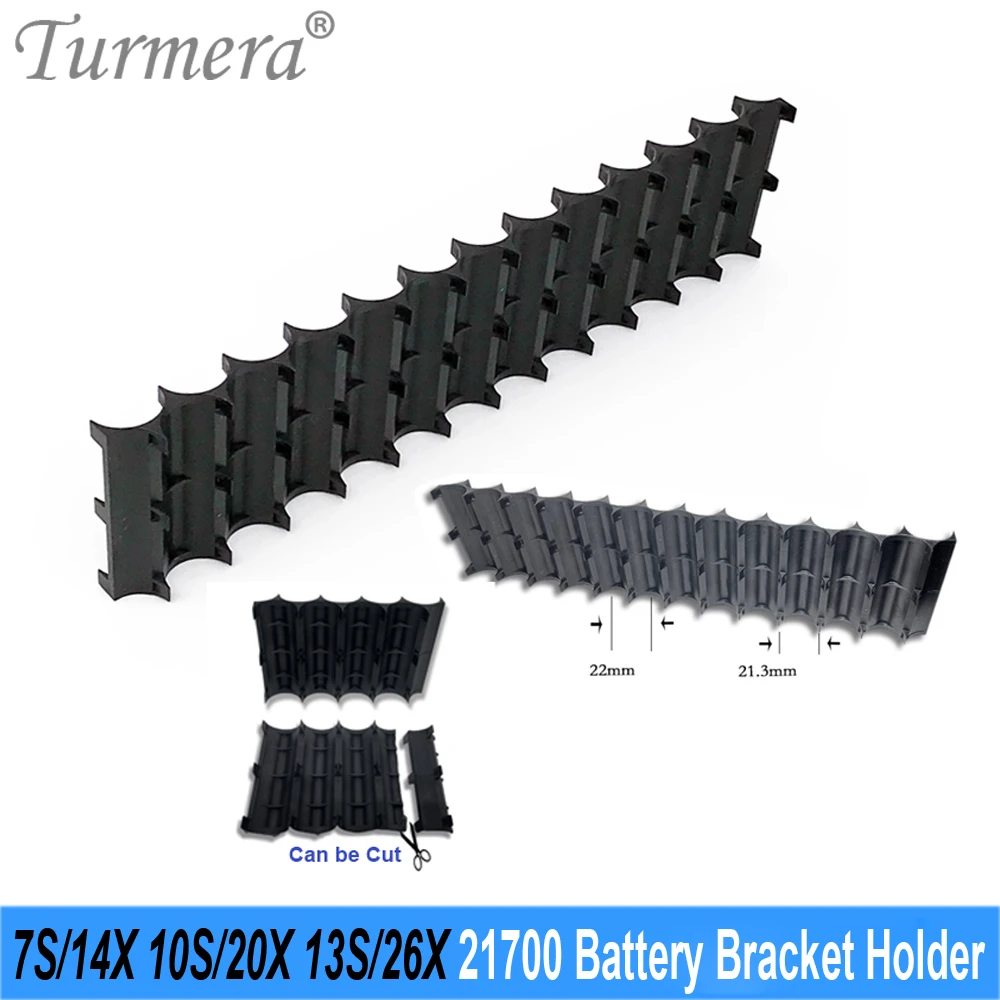 Turmera 18650 21700 Battery Holder 5S 7S 10S 13S Bracket Spacer Assemble for 12V 36V 48V Electric Bike or E-scooter Battery Use