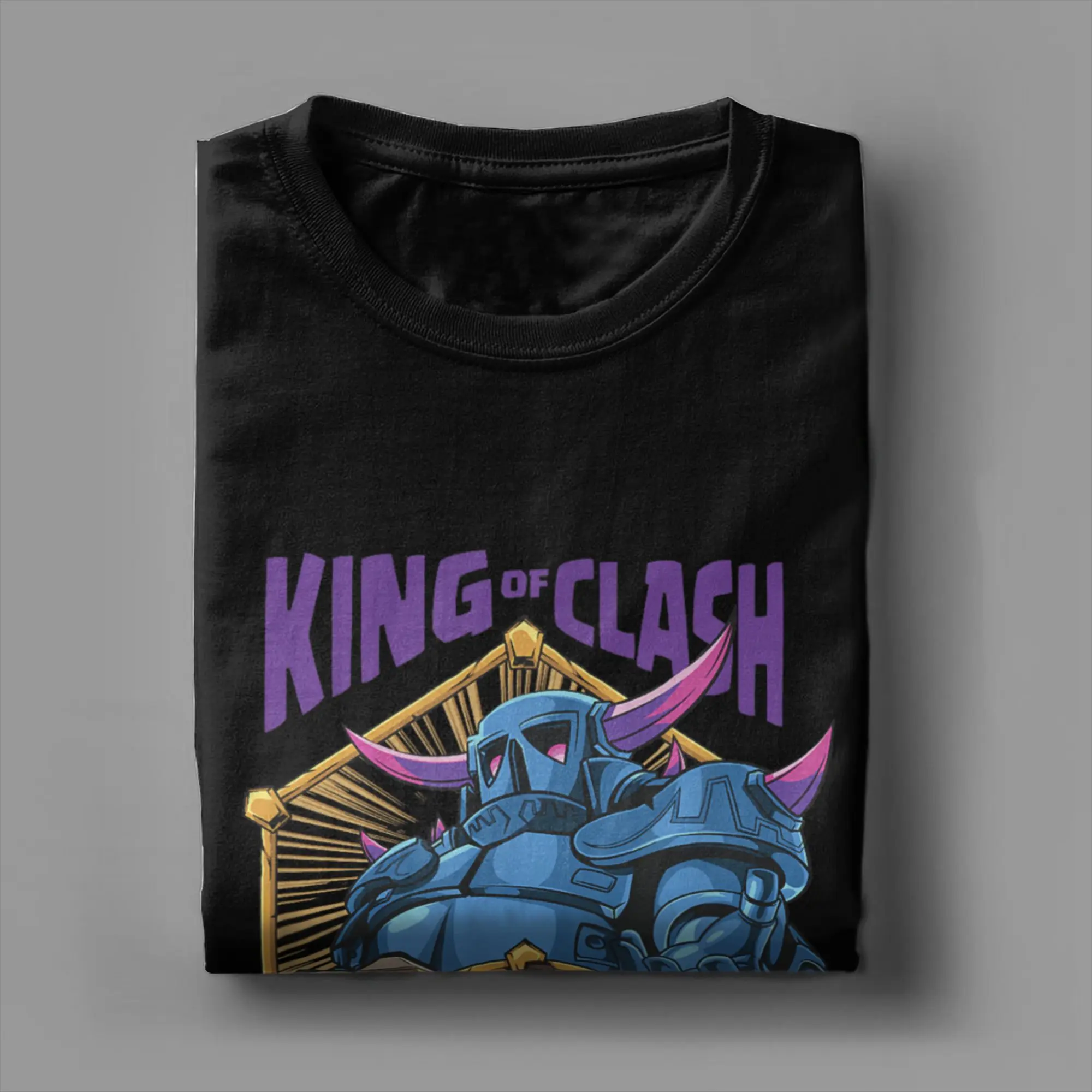 كلاش رويال كينج أوف كلاش P.E.K.K.A. تي شيرت ملابس من القطن الخالص تي شيرت جديد بأكمام قصيرة ورقبة مستديرة تي شيرت للكبار